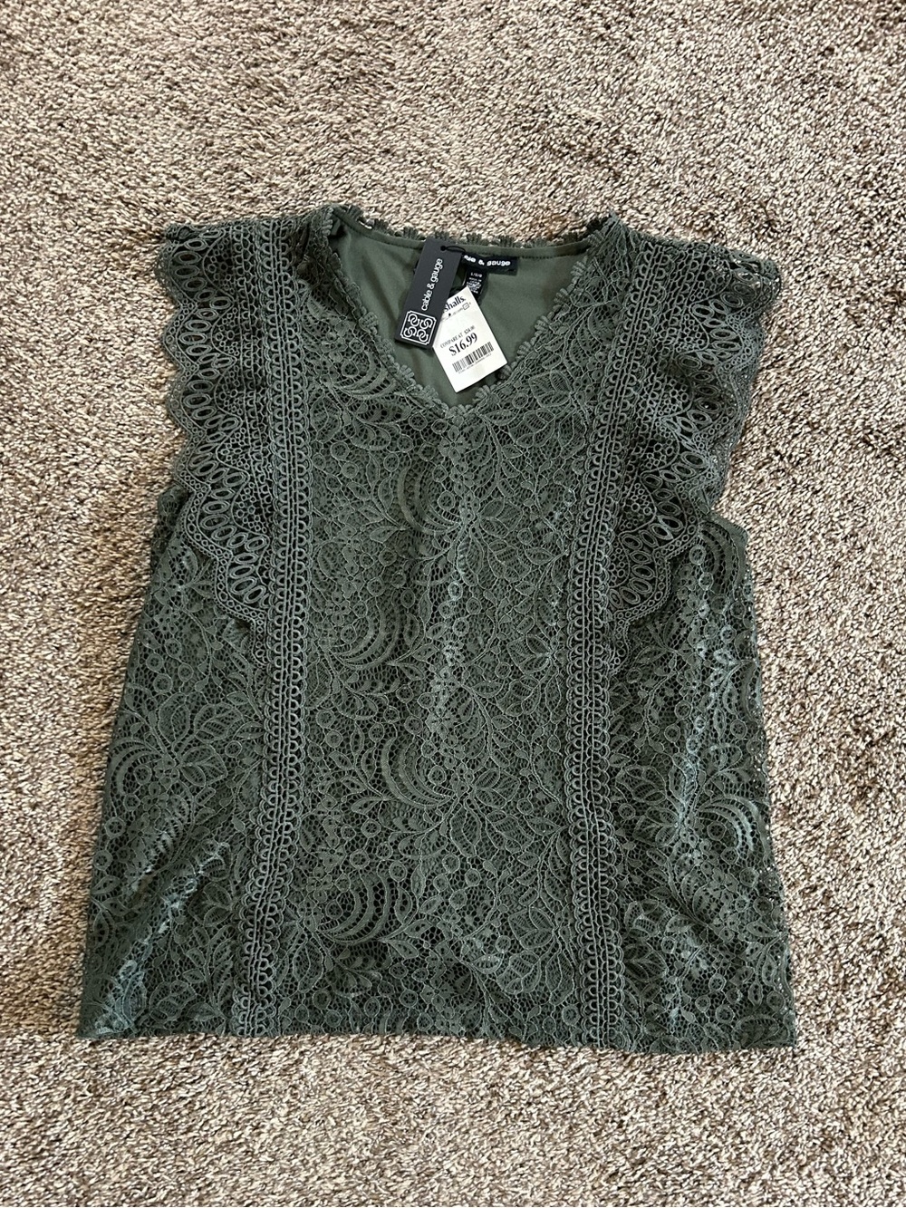Cable and Gauge Lace Top